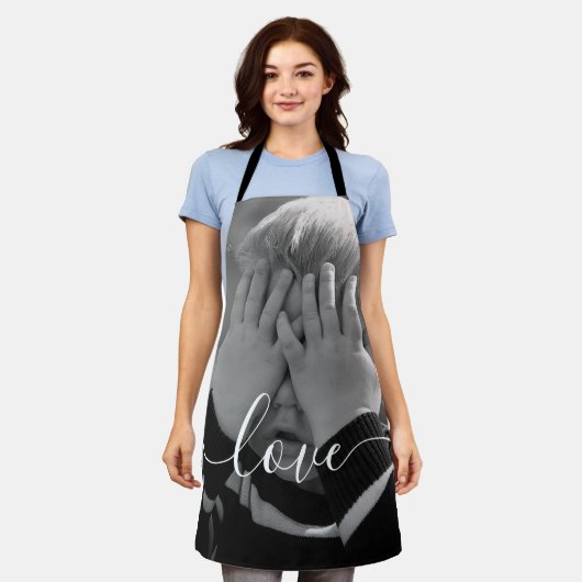 Script Love Custom Photo Schort (Gedragen)