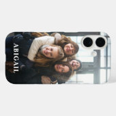 Script Love foto overlay Elegante monogrammed naam Case-Mate iPhone Case (Achterkant (horizontaal))