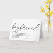 Script Love Heart Boyvriend Definition Kaart (Gele Bloem)