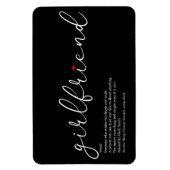 Script Love Heart Girlriend Definition Magneet (Verticaal)