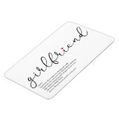 Script Love Heart Girlriend Definition Magneet (Linkerzijde)