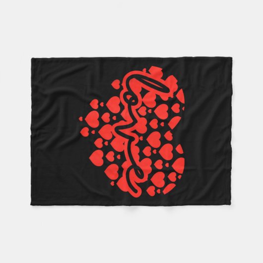 Script Love Heart Of Hearts Valentine's Day  Fleece Deken (Voorkant (Horizontaal))
