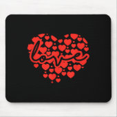 Script Love Heart Of Hearts Valentine's Day  Muismat (Voorkant)