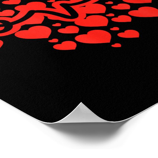 Script Love Heart Of Hearts Valentine's Day Poster (Hoek)