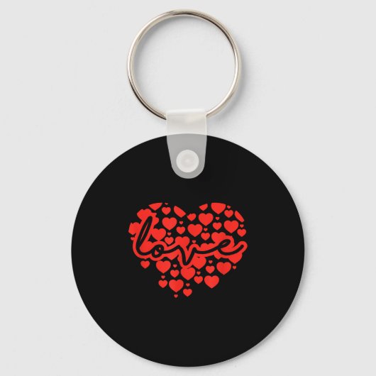 Script Love Heart Of Hearts Valentine's Day  Sleutelhanger (Voorkant)