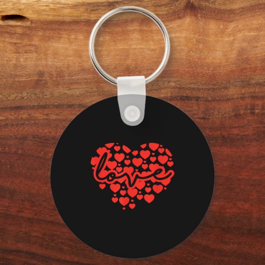 Script Love Heart Of Hearts Valentine's Day  Sleutelhanger (Voorkant)