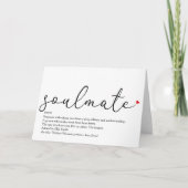 Script Love Heart Soulmate Definition Kaart (Voorkant)