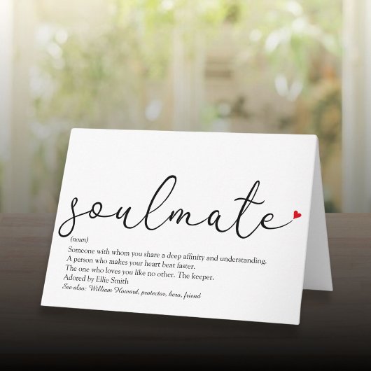 Script Love Heart Soulmate Definition Kaart