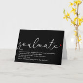 Script Love Heart Soulmate Definition Kaart (Gele Bloem)
