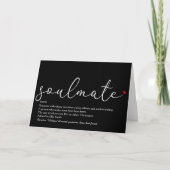 Script Love Heart Soulmate Definition Kaart (Voorkant)