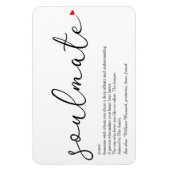 Script Love Heart Soulmate Definition Magneet (Verticaal)
