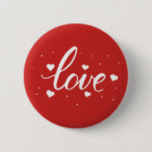 Script Love Hearts Ronde Button 5,7 Cm (Voorkant)