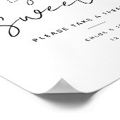 Script Love is Sweet Wedding Favor Sign Poster (Hoek)