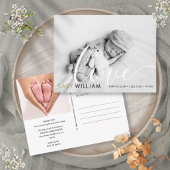 Script Love Modern Gold Foto Baby Geboorte Dank je Briefkaart