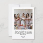 Script Love & Thanks Bruiloft Bridal Shower Boog f Bedankkaart (Achterkant)