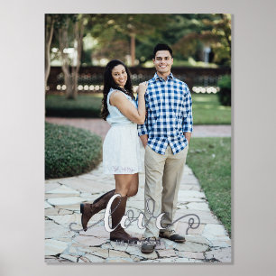 Script Love Vertical Portret Folie Afdrukken