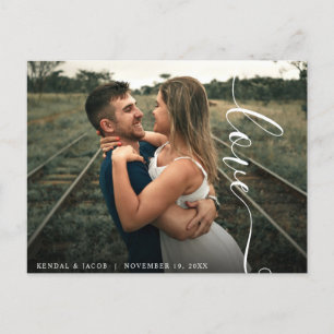 Script Love Wedding Photo  Briefkaart