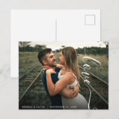 Script Love Wedding Photo Briefkaart (Voorkant / Achterkant)