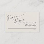 Script Luier Raffle Neutraal Baby shower Informatiekaartje (Voorkant)