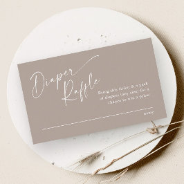 Script Luier Raffle Neutraal Baby shower Informatiekaartje