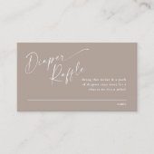 Script Luier Raffle Neutraal Baby shower Informatiekaartje (Voorkant)