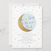 Script Maan en Sterren Baby Shower Kaart (Voorkant)