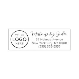 Script Make-up Studio Naam en Logo Retouradres Zelfinktende Stempel