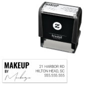 Script Make-up Studio Naam Retouradres Telefoon Se Zelfinktende Stempel (In situ)