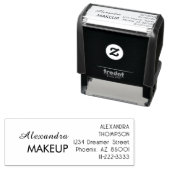 Script Make-up Studio Naam Retouradres Telefoon Se Zelfinktende Stempel (In situ)