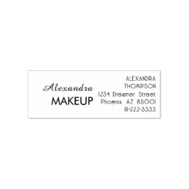 Script Make-up Studio Naam Retouradres Telefoon Se Zelfinktende Stempel