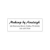 Script Make-up Studio Naam Retouradres Telefoon Zelfinktende Stempel (Design)