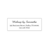 Script Make-up Studio Naam Retouradres Telefoon Zelfinktende Stempel (Design)