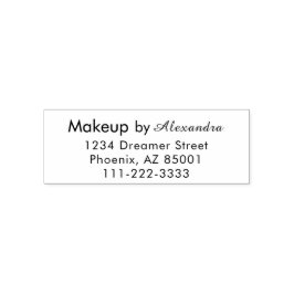 Script Make-up Studio Naam Retouradres Telefoon Zelfinktende Stempel