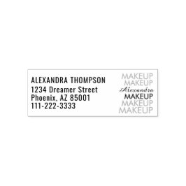 Script Make-up Studio Naam Retouradres Telefoon Zelfinktende Stempel