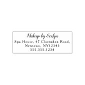Script Make-up Studio Naam Retouradres Telefoon Zelfinktende Stempel (Design)