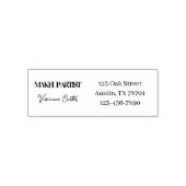 Script Make-up Studio Naam Retouradres Telefoon Zelfinktende Stempel (Design)