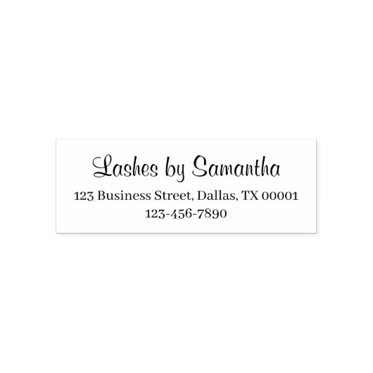 Script Make-up Studio Naam Retouradres Telefoon Zelfinktende Stempel (Design)