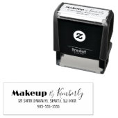 Script Make-up Studio Naam Retouradres Telefoon Zelfinktende Stempel (In situ)