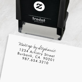 Script Make-up Studio Naam Retouradres Telefoon Zelfinktende Stempel