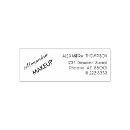 Script Make-up Studio Naam Retouradres Telefoon Zelfinktende Stempel