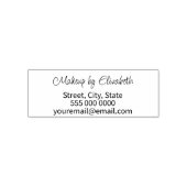 Script Make-up Studio Naam Retouradres Telefoon Zelfinktende Stempel (Design)