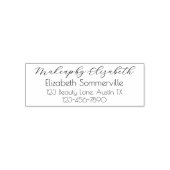 Script Make-up Studio Naam Retouradres Telefoon Zelfinktende Stempel (Design)