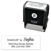 Script Make-up Studio Naam Retouradres Telefoon Zelfinktende Stempel (In situ)