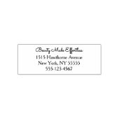 Script Make-up Studio Naam Retouradres Telefoon Zelfinktende Stempel (Design)