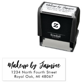 Script Make-up Studio Naam Retouradres Zelfinktende Stempel