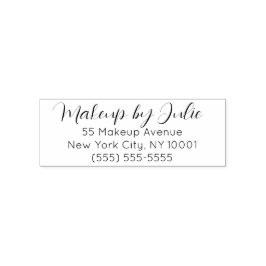Script Make-up Studio Naam Retouradres Zelfinktende Stempel