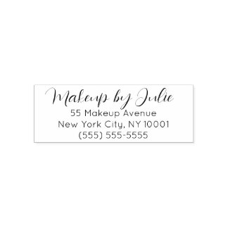 Script Make-up Studio Naam Retouradres Zelfinktende Stempel