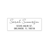 Script Make-up Studio Naam Retouradres Zelfinktende Stempel (Design)