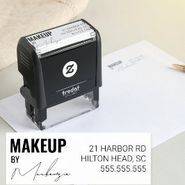 Script Make-up Studio Retouradres Telefoon Zelf Zelfinktende Stempel