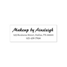 Script Makeup Studio Name Return Address Phone Zelfinktende Stempel